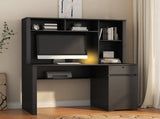 Computer Desk with Hutch & Bookshelf,Wood Executive Desk Teens Student Desk Writing Laptop Home W1321P289999
