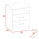 Oklahoma Nightstand,Two Drawers, One Shelf B128P148773