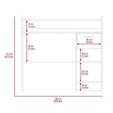 ZUN Charlotte Computer Desk with 2 Storage Shelves and Drawer B128P148894