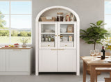 71" Fluted Tall Arched Pantry Cabinet with Adjustable Shelves, Elegant Display Storage with Hidden W2917P384723