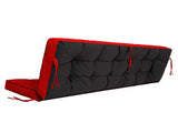 Outdoor Swing Cushions 55 Inch, Waterproof 4" Thick Porch Swing Cushion Replacement with Backrest 06404358