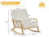 100*65*101cm High Back Belt Waist Pillow Log Color Solid Wood Armrest Backrest Seat Frame Iron Frame 63188028