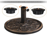 22lbs 17.5'' Iron Outdoor Patio Market Umbrella Base, Bronze 17308667