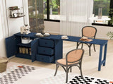 89.7''Wooden Sideboard with Extendable Table,Multifunctional Storage Cabinet with 2 Doors N711P334768V