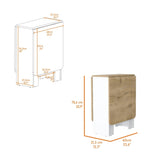 Kailua Folding Dining Table, Space-Saving, Foldable in 3 Forms B128P148722