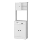 Palmer 2-Door Cabinet Microwave Kitchen Pantry in White B062111740