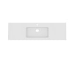 BB0248Y101H integrated engineered solid surface basin WITHOUT drain and faucet, glossy white color W1865P442971