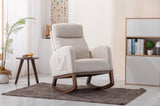 COOLMORE Rocking Chair, Modern Glider Chair, Recliner Armchair with Wood Legs and Side Pocket, W39590163