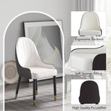 Modern PU sponge-filled dining chair, solid wood metal legs, suitable for restaurants, living rooms W1535119449