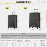 2 Piece Luggage Set with Bags Expanable Spinner Wheels ABS Lightweight Suitcase with TSA Lock N732P198744B