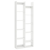 25.5" x 8" x 64" Wooden Bookcase with Anti-Tipping Kits - White 07927877