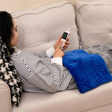 Blue Electric heated pad is equipped with 2 small massagers interior 11743085
