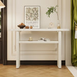 ZUN TREXM Elegant Minimalist Console Table with Rounded Edges and Sturdy Shelf Design for Entryway, N715P195554E