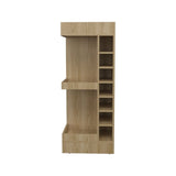 Lyman 46" Tall 3-Tier Corner Bar Cabinet with Fourteen Wine Bottle Cubbies, Living Room, Liquor B200P253732