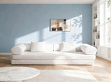 cream color sofa for living room apartment bedroom and compact room, Upholstered sectional Couch W2603P376361