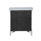 Wooden Nightstand with 2 Drawers in Platinum Finish B016P253463