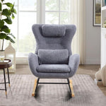 ZUN Rocking Chair Nursery, Modern Rocking Chair with High Backrest 40661793