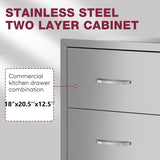 Double Drawer cabinets for outdoor kitchens or courtyards W3167P303252