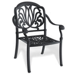 ZUN Cast Aluminum Patio Dining Chair 4PCS With Black Frame and Cushions In Random Colors W1710P166052