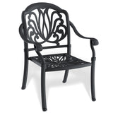 ZUN Cast Aluminum Patio Dining Chair 2PCS With Black Frame and Cushions In Random Colors W1710P166051