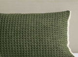 3 Pieces King/Cal King Waffle Knit Chenille Comforter Set,Olive B035P381298