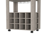 DEPOT E-SHOP Margh Bar Cart Drawer, Light Gray B097133242