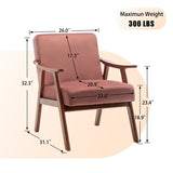Mid-Century Modern Chair, Living Room Chair with Solid Wood Frame, Accent Chair Extra-Thick W2200P183013