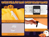 8FT Long Halloween Inflatables Pumpkins Eyeball Candy Outdoor Decorations, Blow Up Yard Decoration 79694696