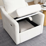 Swivel Arm Chair with Soft Chenille Fabric, Comfy Accent Chair for Living Room. Bedroom .Reading W2671P296992