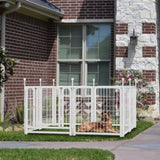 ZUN Dog Playpen 8 Panels 24" Height Heavy Duty Dog Fence Puppy Pen for Large Medium Small Dogs Indoor W368P233994