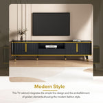 ZUN ON-TREND Luxury Minimalism TV Stand Open Storage Shelf for TVs Up to 85", Entertainment Center WF320395AAB