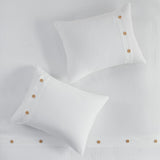 Full/Queen 3 Piece Cotton Waffle Weave Duvet Cover Set B035129156