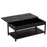 Rectangular double-layer coffee table with hidden storage compartment and fingerprint lock - Living W396P307337