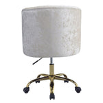 ZUN Vintage Cream and Gold Tufted Back Office Chair B062P182759