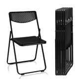 ZUN 6 Pack Plastic Folding Chairs, Lightweight Stackable Commercial Chairs, Portable Event Seats Indoor 18728848