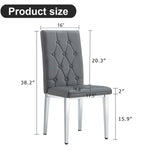 ZUN 4 piece set of gray armless dining chairs brings a touch of elegance and mystery to the dining area W1151132006