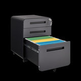 Rounded 3 drawer mobile filing simple style multifunctional legal/letter/A4 file storage W1247P248841