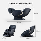 ZUN BOSSCARE 3D Zero Gravity Massage Chair,Full Body Shiatsu Recliner with APP Black W730P162463