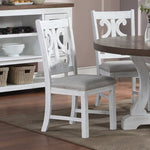 ZUN Set of 2 Upholstered Dining Chairs in White Finish B016P222656