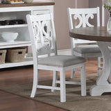 ZUN Set of 2 Upholstered Dining Chairs in White Finish B016P222656