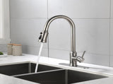 Single Handle High Arc Pull Out Kitchen Faucet,Single Level Stainless Steel Kitchen Sink Faucets 17336740