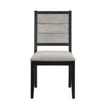 ZUN Set of 2 Dining Chairs with Upholstered Seat, Grey and Black B016P227318