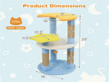 29" Moon & Star Cat Tree with 4 Levels, Jute Scratching Posts & Anti-Tipping Device for Kittens & 12602690
