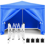 ZUN 10x10 EZ Pop Up Canopy Outdoor Portable Party Folding Tent with 4 Removable Sidewalls + Carry Bag + W1205106015