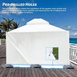 12'x12' Gazebo Cover for Hardtop Gazebos, Outdoor Universal Winter Gazebo Cover with Sidewalls and W1859P226063
