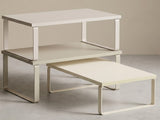 Set of 3 Stackable & Expandable Kitchen Cabinet Shelf Organizers, Sand Beige 06129737