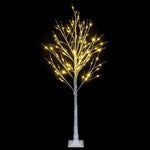 ZUN 4FT Snowflake Christmas Tree with 48 LED Lamp 30214895