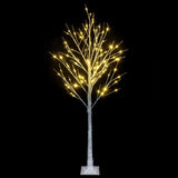 ZUN 4FT Snowflake Christmas Tree with 48 LED Lamp 30214895