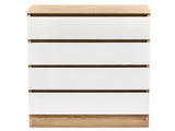 Handle-Free 4-Drawer Storage Color-Block Drawer Dresser 23.62*14.96*30.71in Wood-Tone 31259767