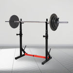 ZUN Home Indoor Fitness Adjustable Multi-function Barbell Stand Squat Bench Press Trainer 51076593